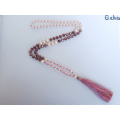 Long Tassel Necklace Large Crystal Pearls