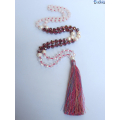 Long Tassel Necklace Large Crystal Pearls