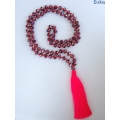 Long Tassel Necklace With Large Crystal