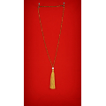 Long Beaded Crystal Tassel Necklace