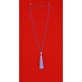 Long Beaded Crystal Tassel Necklace