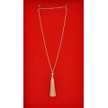 Long Beaded Crystal Tassel Necklace