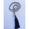 Long Beaded Crystal Tassel Necklace Elephant