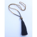 Long Beaded Crystal Tassel Necklace Elephant