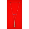 Long Beaded Crystal Tassel Necklace Elephant