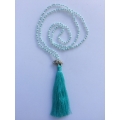 Long Beaded Crystal Tassel Necklace Elephant