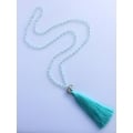 Long Beaded Crystal Tassel Necklace Elephant