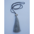 Long Beaded Crystal Tassel Necklace Elephant