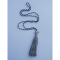 Long Beaded Crystal Tassel Necklace Elephant