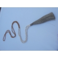 Long Crystal Tassel Necklaces Mini Pearl