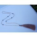 Long Crystal Tassel Necklaces Mini Pearl