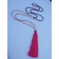 Long Crystal Tassel Necklace Pearl