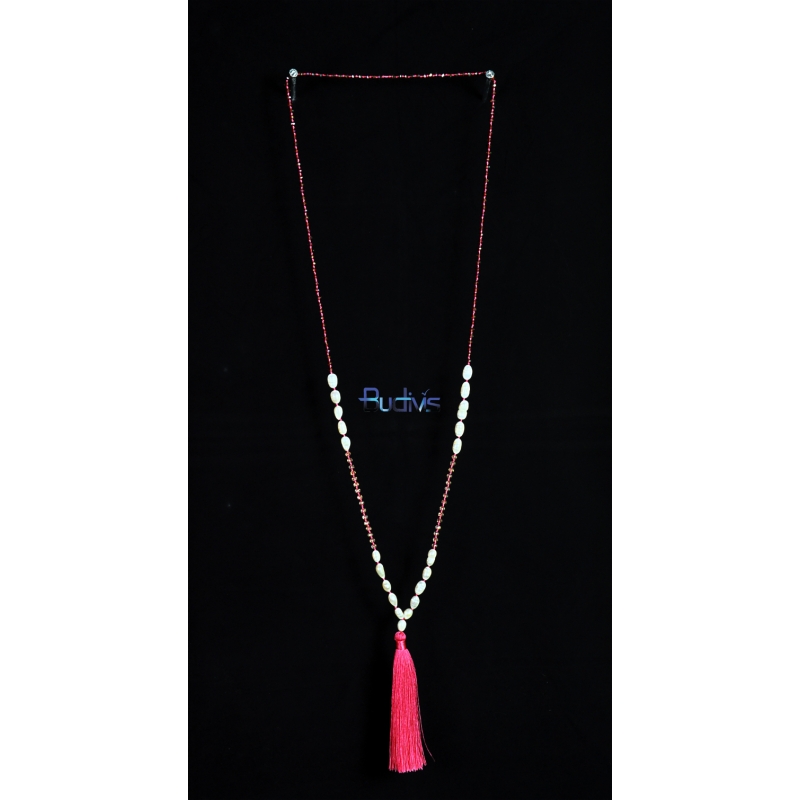 Long Crystal Tassel Necklaces Pearl