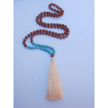 Long Beaded Tassel Necklace Bodhi Seeds