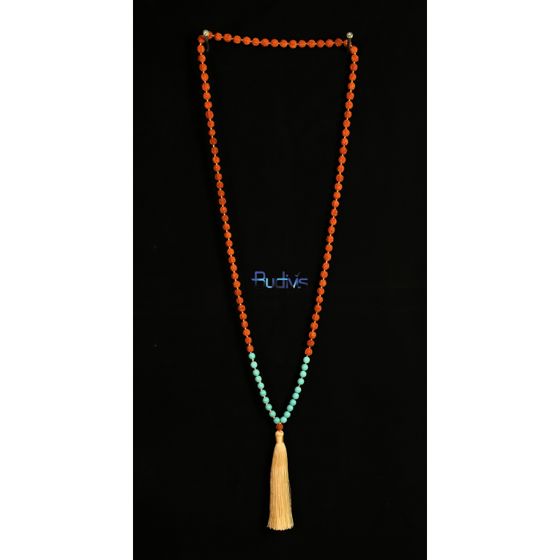 Long Beaded Tassel Necklace Bodhi Seeds