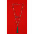 Long Beaded Crystal Tassel Necklace Buddha Statue