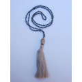 Long Beaded Crystal Tassel Necklace Buddha Statue