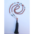 Long Beaded Tassel Necklace Bodhi Seeds