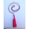 Long Large Crystal Tassel Necklace Elephant