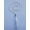 Long Large Crystal Tassel Necklace