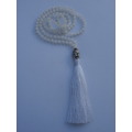 Long Large Crystal Tassel Necklace