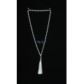 Long Large Crystal Tassel Necklace