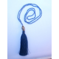 Long Beaded Crystal Tassel Necklace Buddha Statue