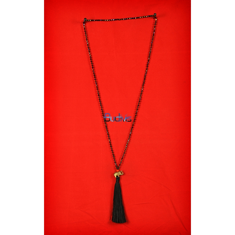 Long Beaded Crystal Tassel Necklaces Elephant