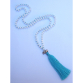 Long Large Crystal Tassel Necklace