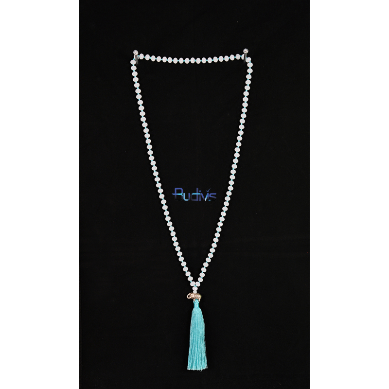 Long Large Crystal Tassel Necklace