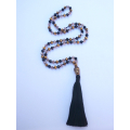 Long Large Crystal Tassel Necklace