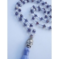 Long Large Crystal Tassel Necklace