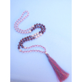 Long Large Crystal Tassel Necklace Pearl