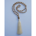 Long Large Crystal Tassel Necklace