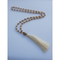 Long Large Crystal Tassel Necklace