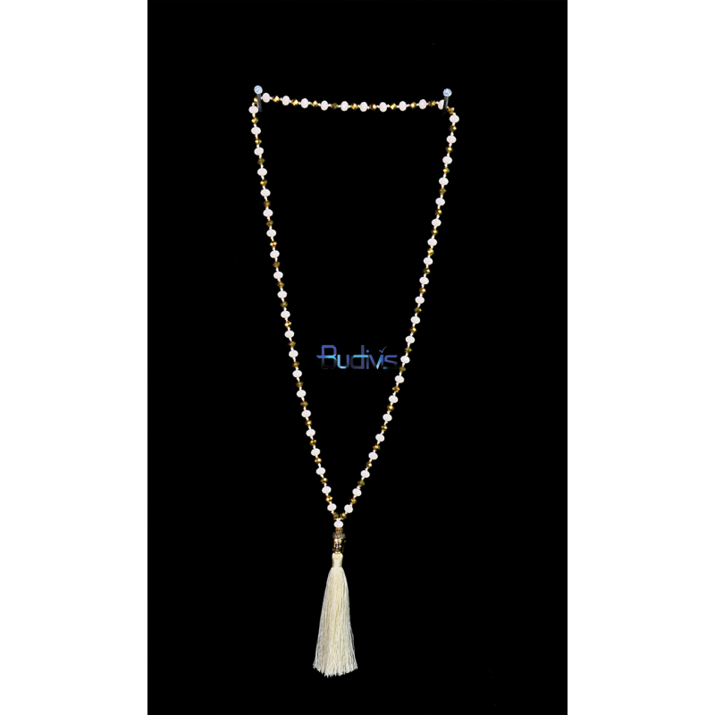 Long Large Crystal Tassel Necklace