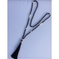 Long Large Crystal Tassel necklaces Pearl