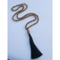 Long Large Crystal Tassel Necklace