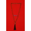 Long Large Crystal Tassel Necklace