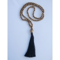 Long Large Crystal Tassel Necklace