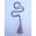 Long Large Crystal Tassel Necklace