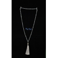 Long Large Crystal Tassel Necklace