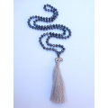 Long Large Crystal Tassel Necklace