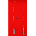 Long Beaded Crystal Lariat Tassel Necklace