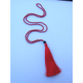 Lava Long Beaded Tassel Necklace