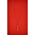 Lava Long Beaded Tassel Necklace