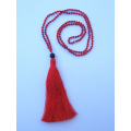 Lava Long Beaded Tassel Necklace