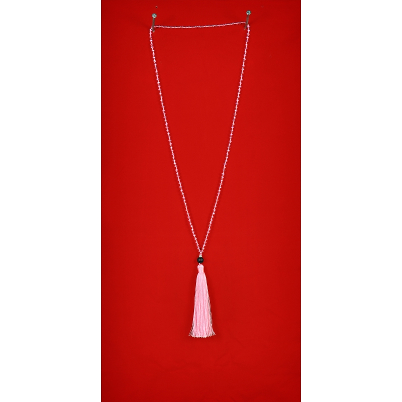 Lava Long Beaded Tassel Necklace