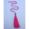 Lava Long Beaded Tassel Necklace