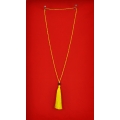 Long Beaded Multi Tassel Necklaces with Lava